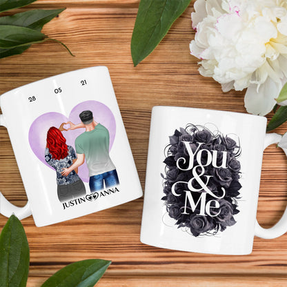 Personalisierte Tasse Liebe You and Me Ihr als Figuren