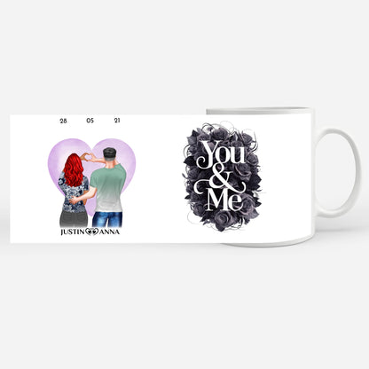 Personalisierte Tasse Liebe You and Me Ihr als Figuren