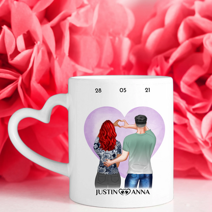 Personalisierte Tasse Liebe You and Me Ihr als Figuren