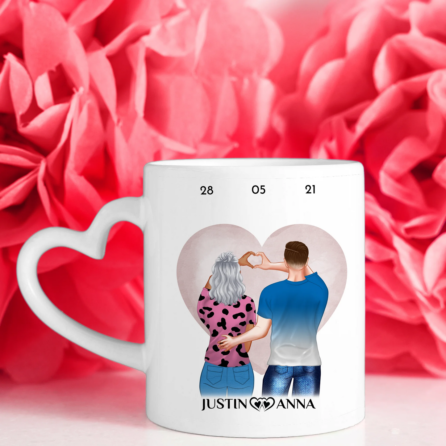 Liebes Tasse für Paare You and Me Paar als Cliparts