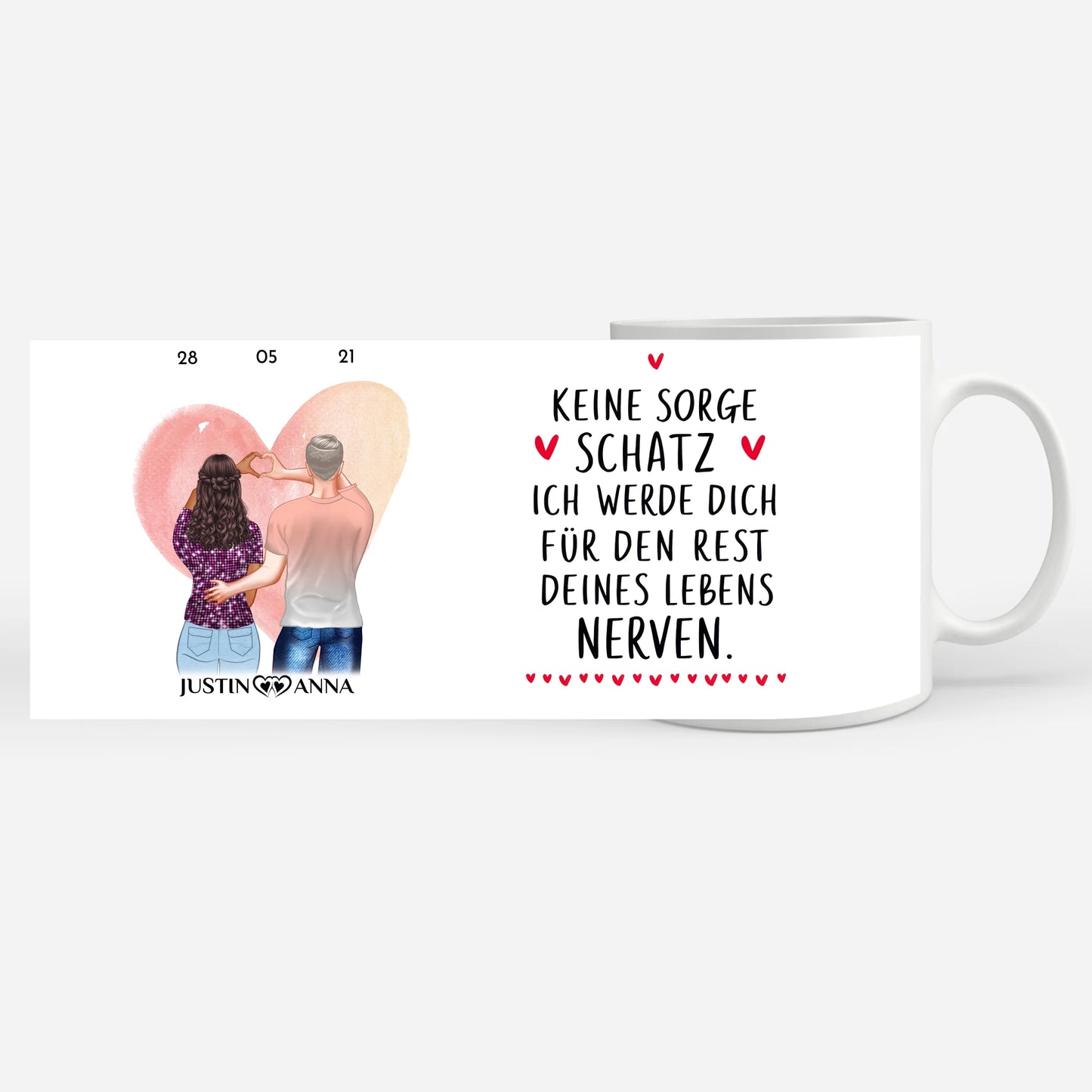 Geschenk Tasse Ewig nerven Pärchen Cliparts Personalisiert