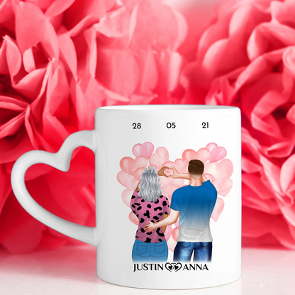 Personalisierte Tasse für Pärchen Keine Sorge Schatz Paar als Cliparts