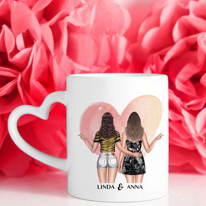Tassen Geschenk für Schwester Wahrer Schatz mit Figuren