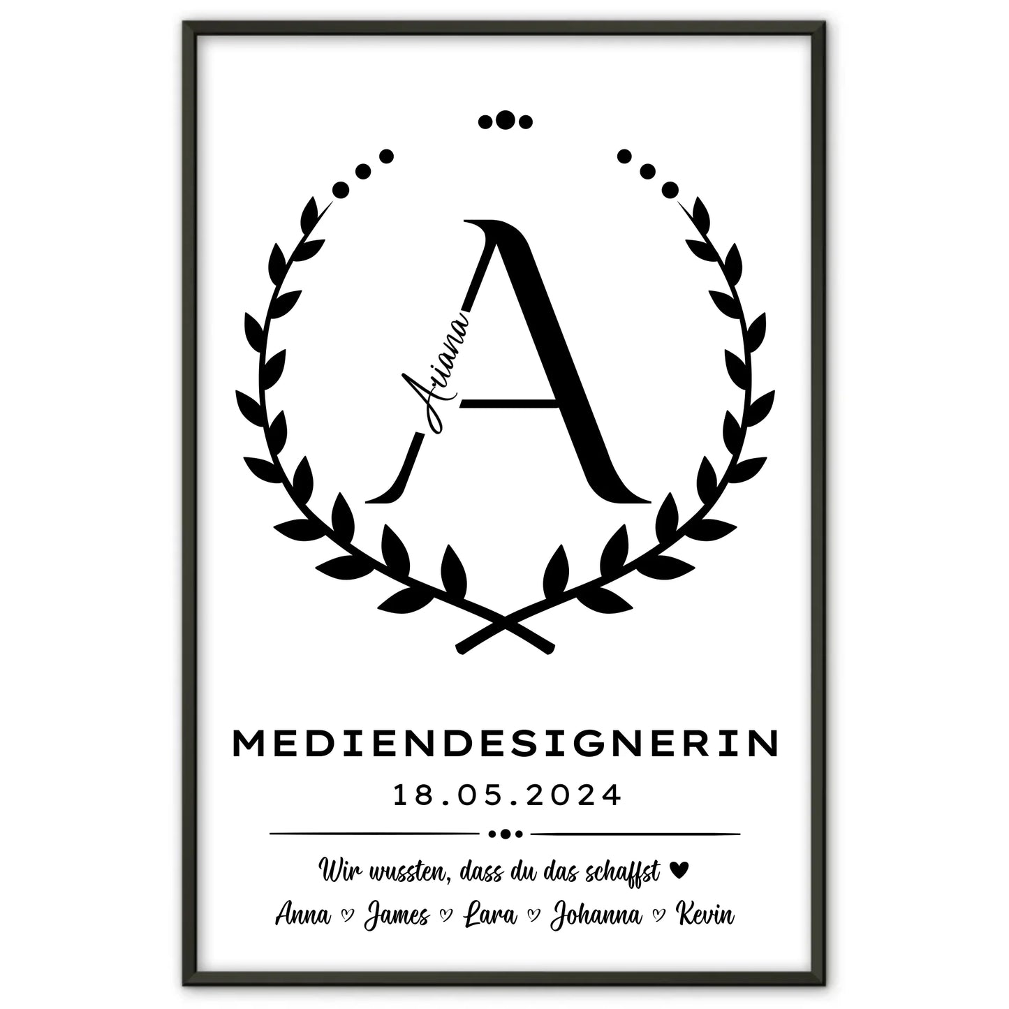 Poster Geschenk Zum Abschluss Ausbildung Mediendesignerin