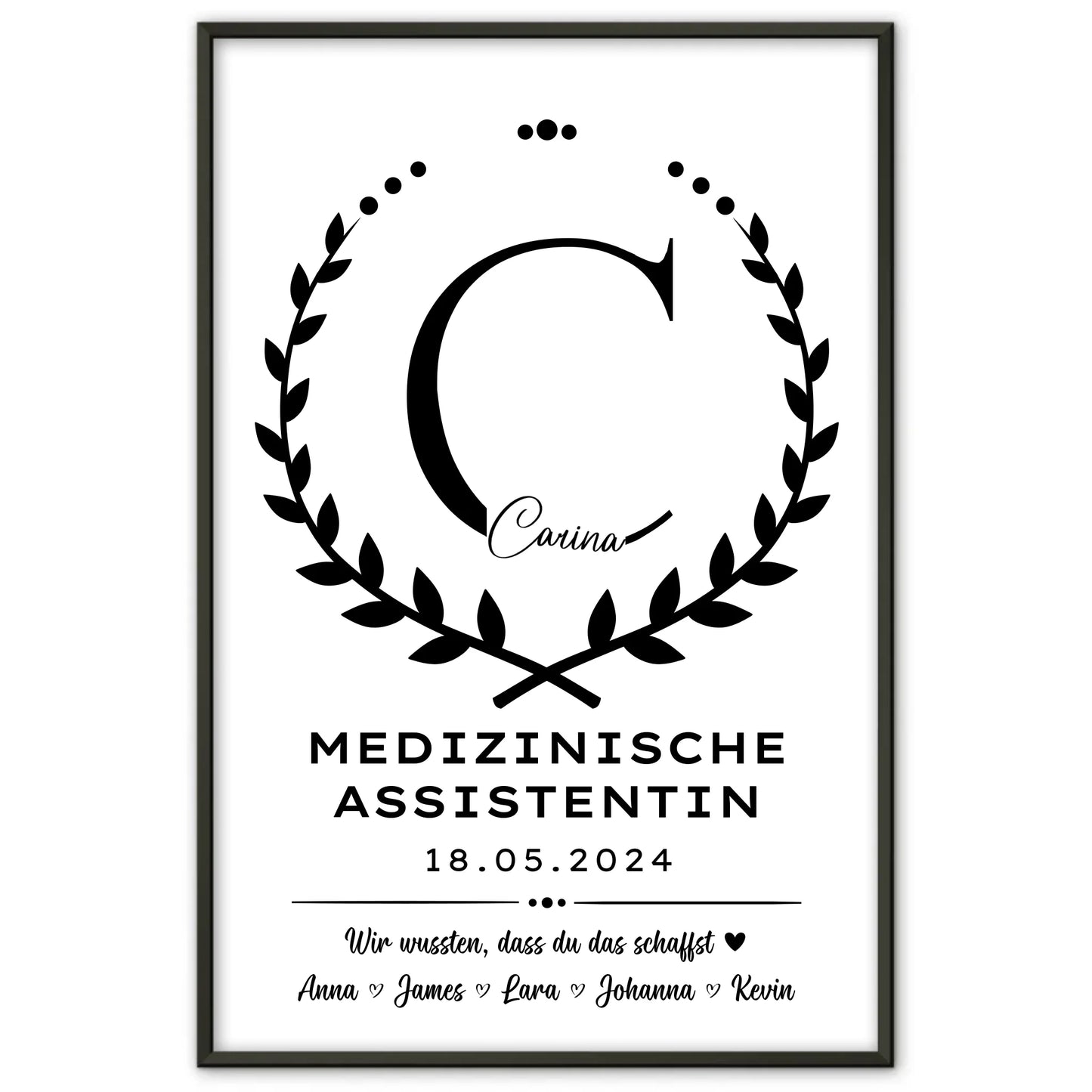 Poster Ausbildungsabschlussgeschenk Medizinische Assistentin
