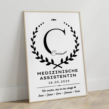 Poster Ausbildungsabschlussgeschenk Medizinische Assistentin