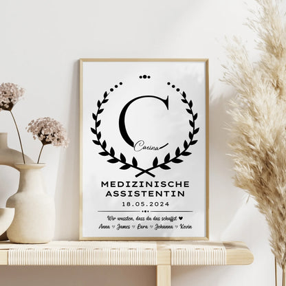 Poster Ausbildungsabschlussgeschenk Medizinische Assistentin