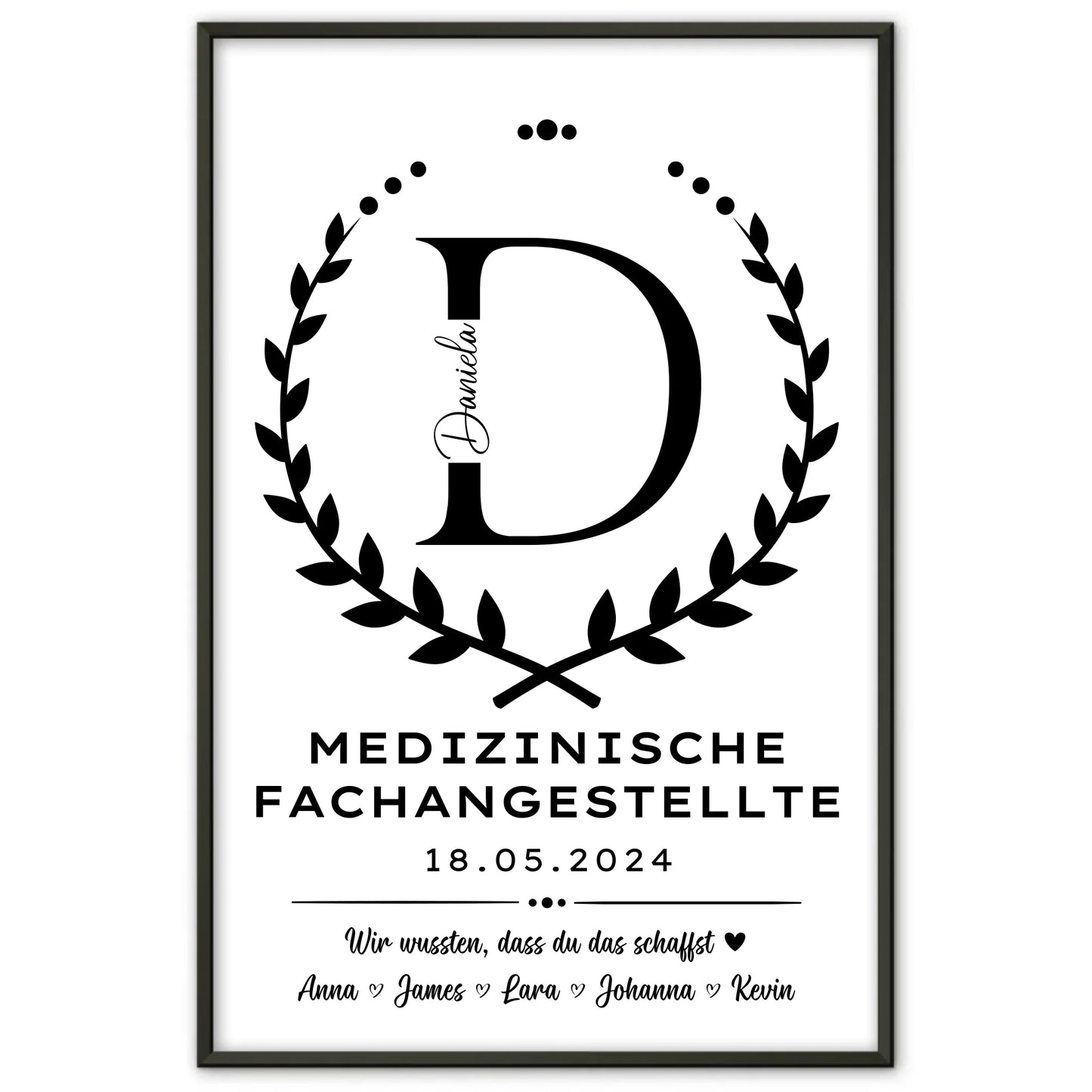 Geschenk Zum Abschluss Ausbildung Medizinische Fachangestellte Poster