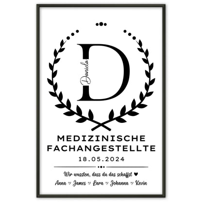 Geschenk Zum Abschluss Ausbildung Medizinische Fachangestellte Poster