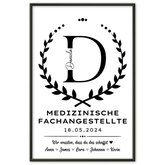Geschenk Zum Abschluss Ausbildung Medizinische Fachangestellte Poster