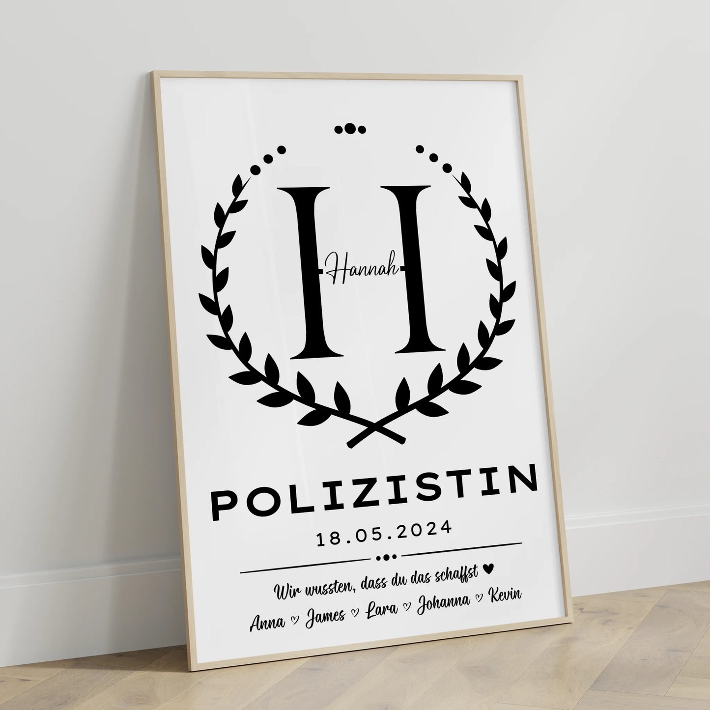 Geschenk Abschluss Ausbildung Poster für stolze Polizistin
