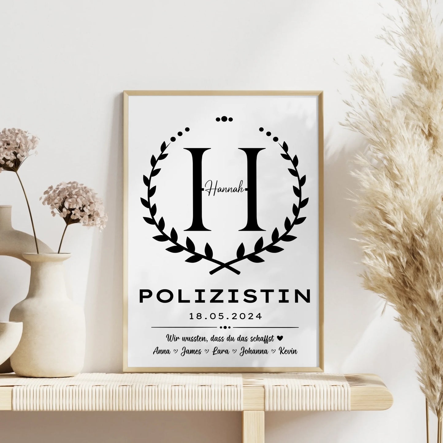 Geschenk Abschluss Ausbildung Poster für stolze Polizistin