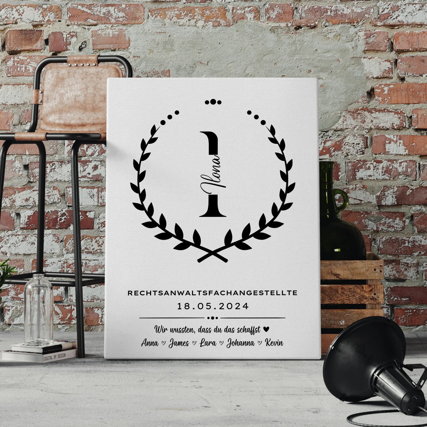 Ausbildungsabschluss Geschenk Rechtsanwaltsfachangestellte Leinwand 4