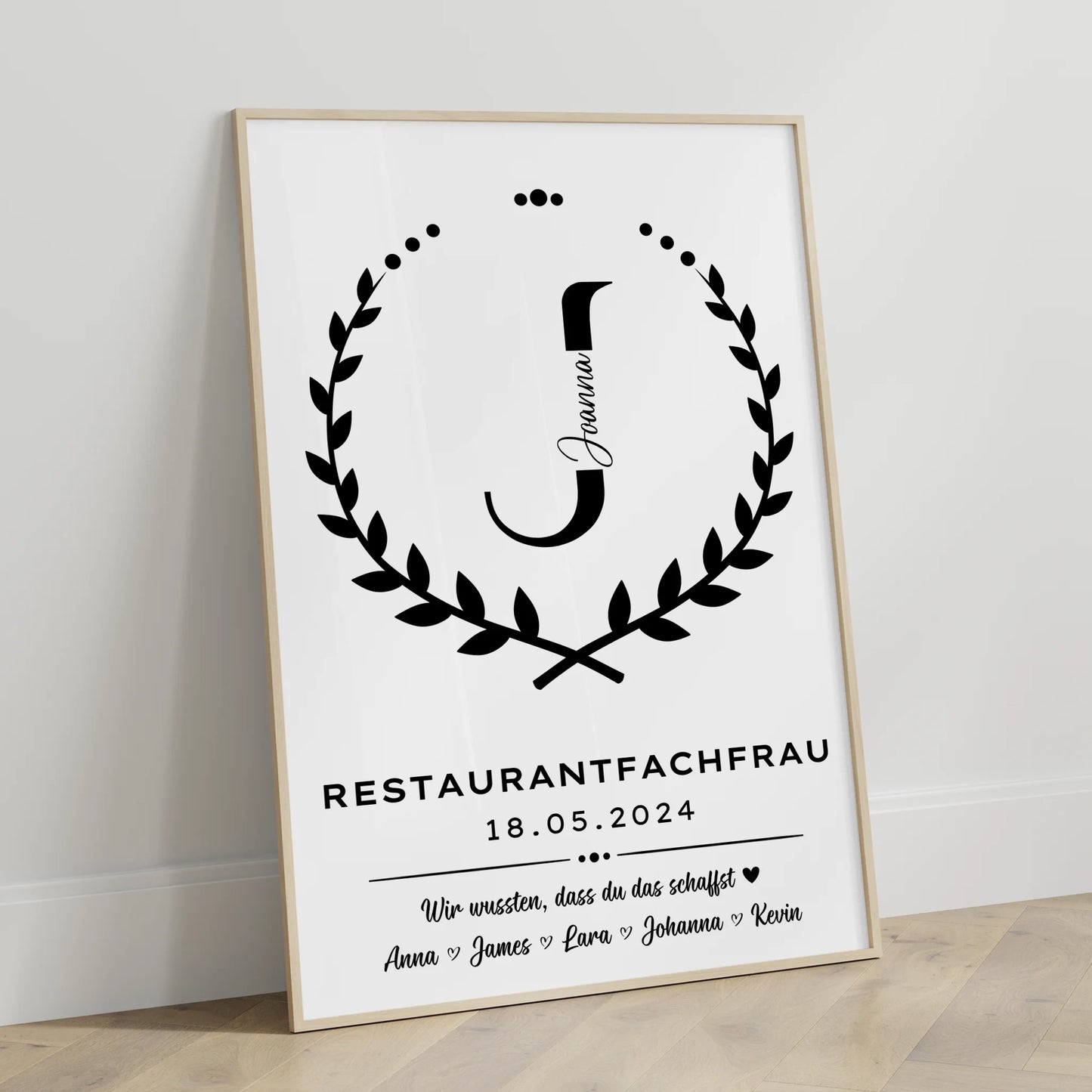 Geschenk Zum Abschluss Ausbildung Restaurantfachfrau Poster