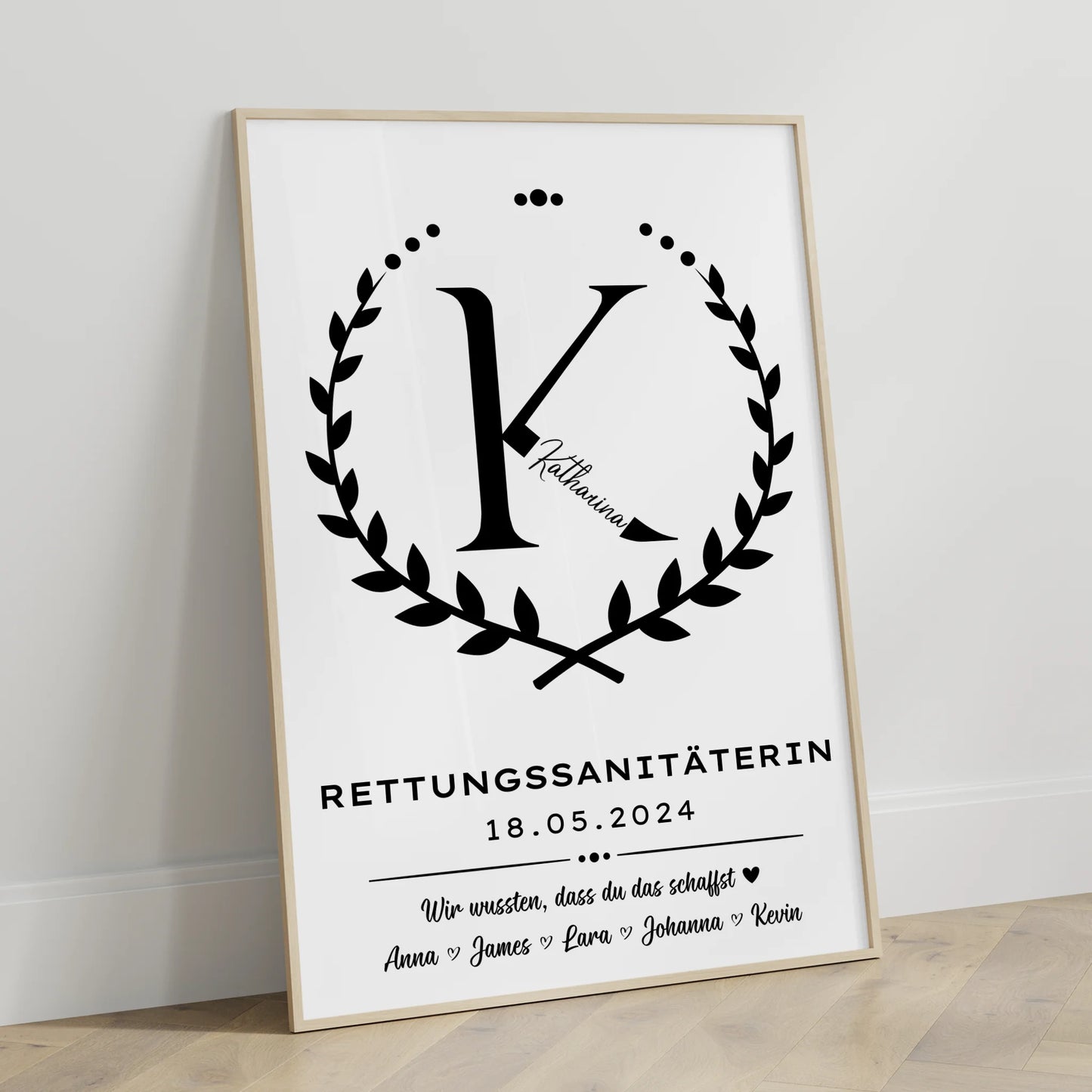 Poster Geschenk Abschluss Ausbildung Rettungssanitäterin