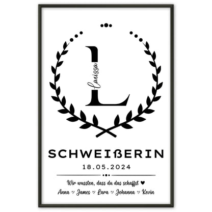 Tolles Ausbildungsabschluss Geschenk Schweißerin Poster