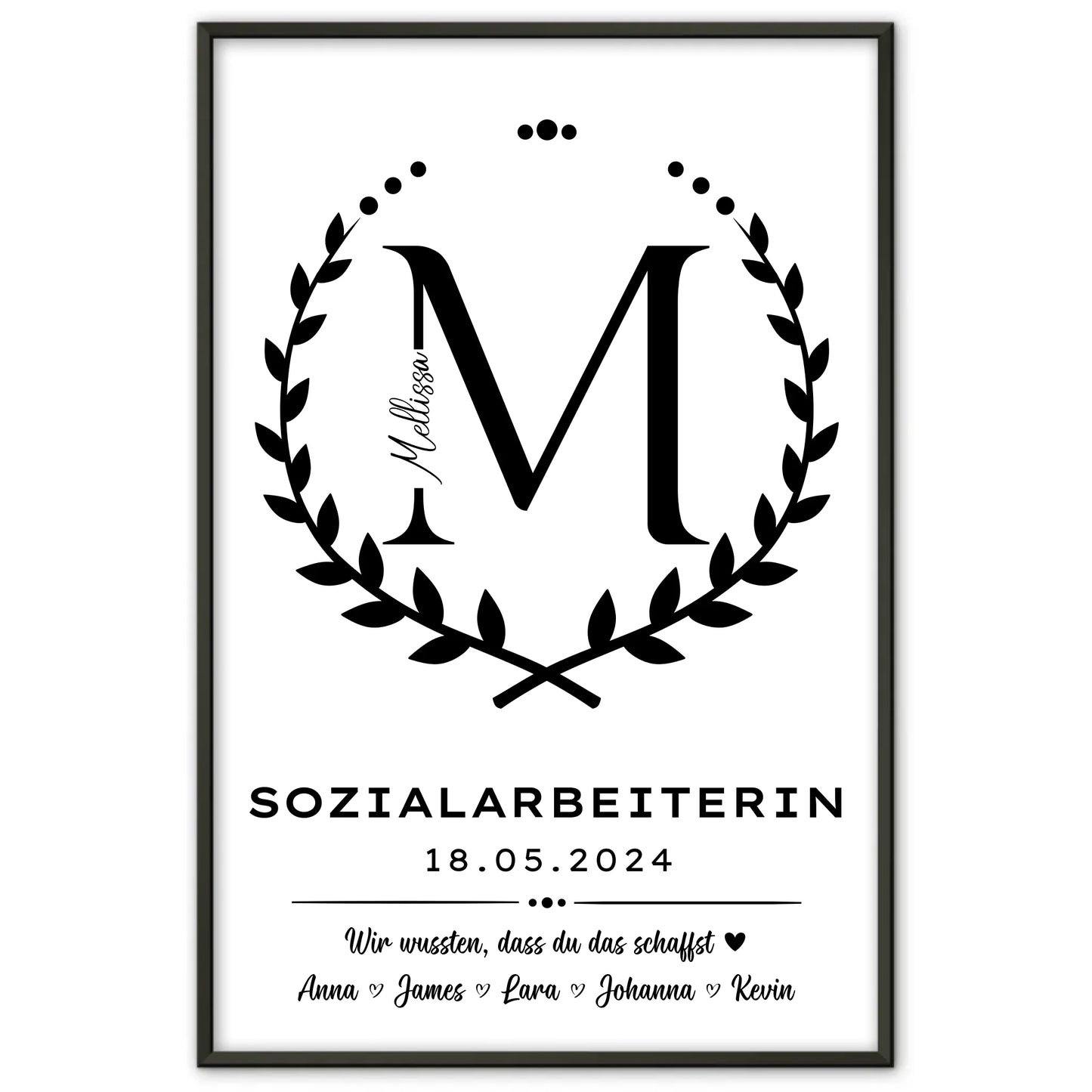 Geschenk Zum Abschluss Ausbildung Sozialarbeiterin Poster