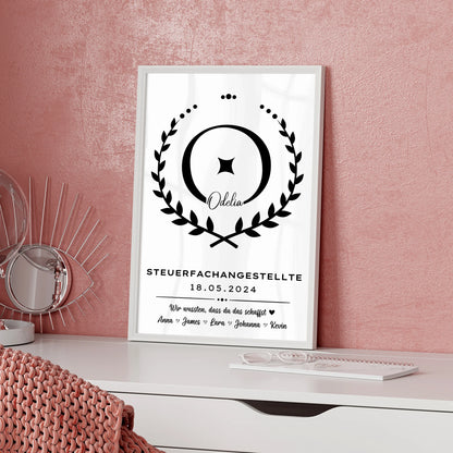 Poster Geschenk Abschluss Ausbildung Steuerfachangestellte