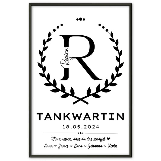 Geschenk Zum Abschluss Ausbildung Tankwartin Poster