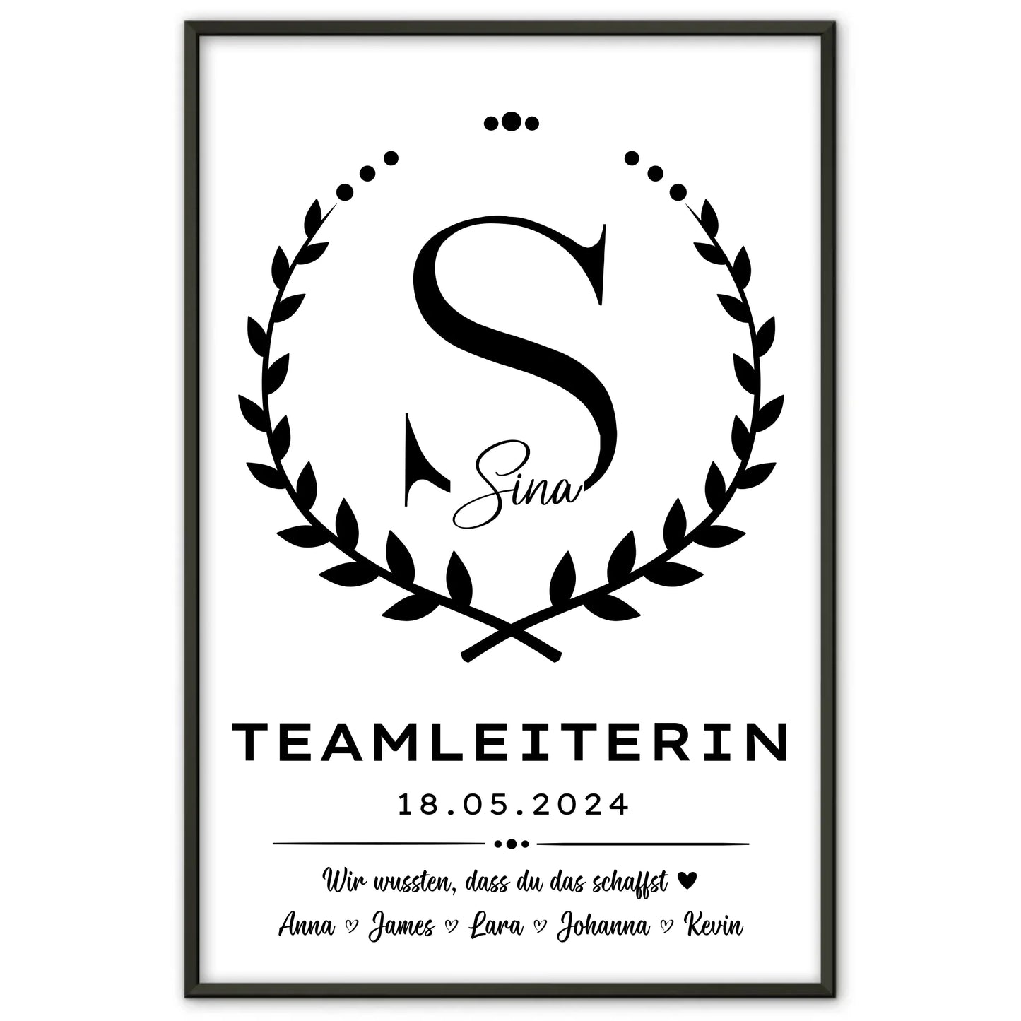 Geschenk Abschluss Ausbildung Teamleiterin Poster