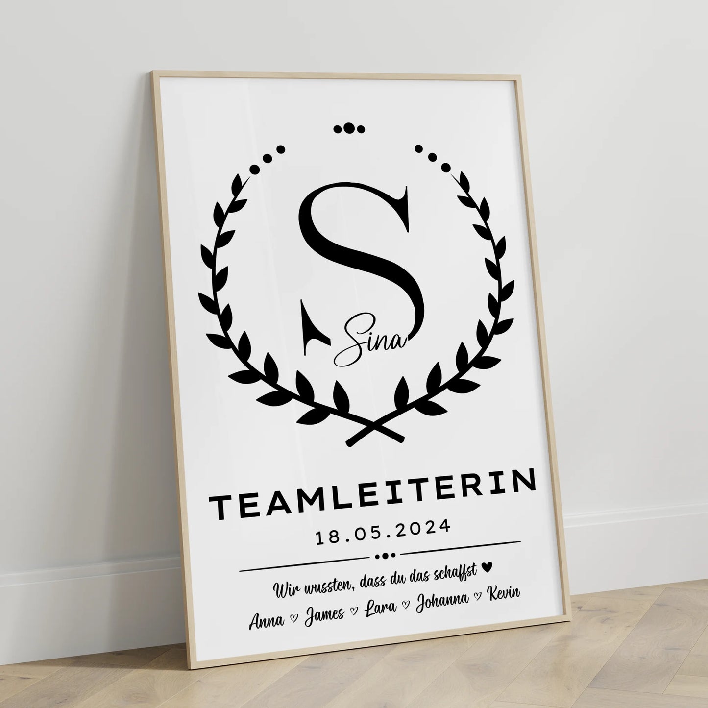 Geschenk Abschluss Ausbildung Teamleiterin Poster