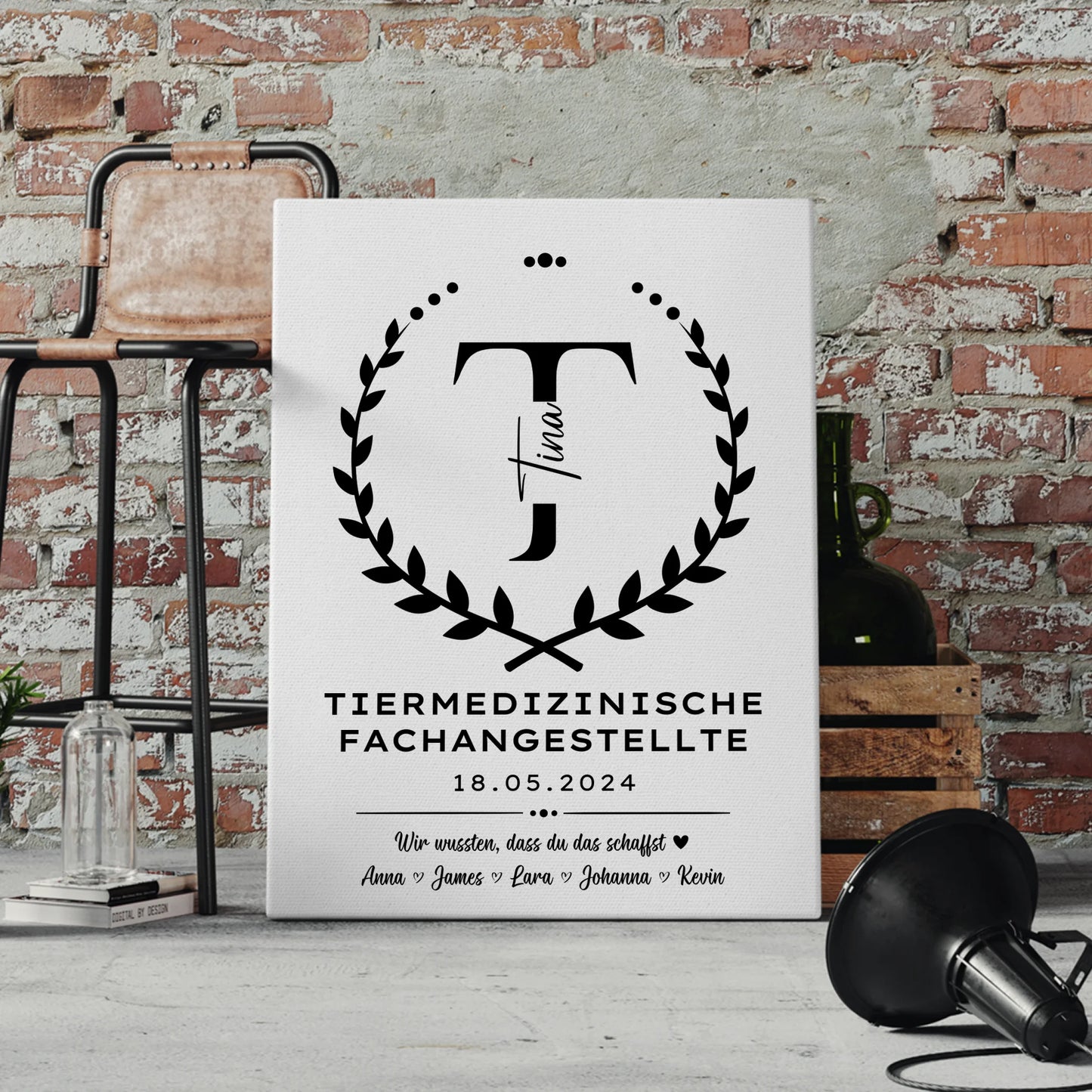 Ausbildungsabschluss Geschenk Tiermedizinische Fachangestellte Leinwand 4