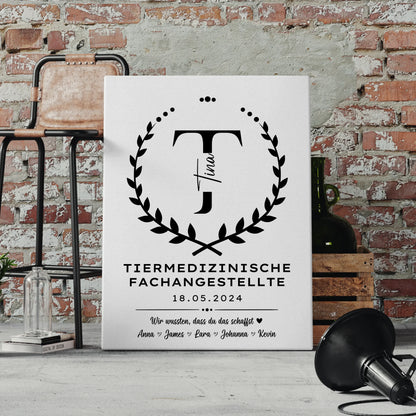 Ausbildungsabschluss Geschenk Tiermedizinische Fachangestellte Leinwand 4