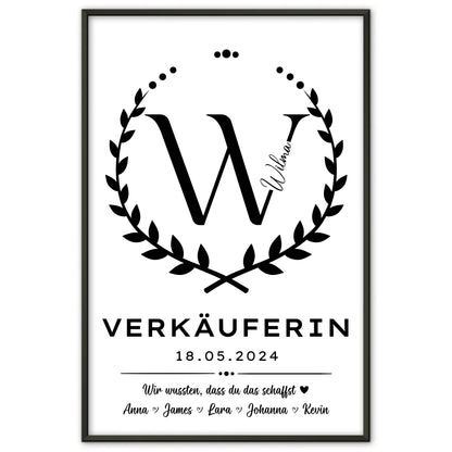 Ausbildungsabschluss Geschenk fuer Verkäuferin Poster