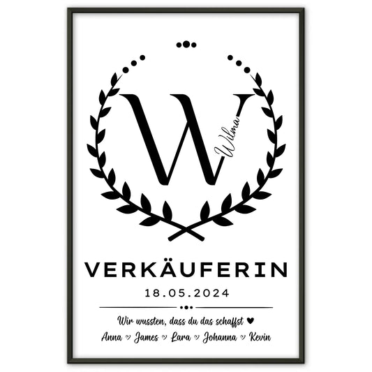 Ausbildungsabschluss Geschenk fuer Verkäuferin Poster