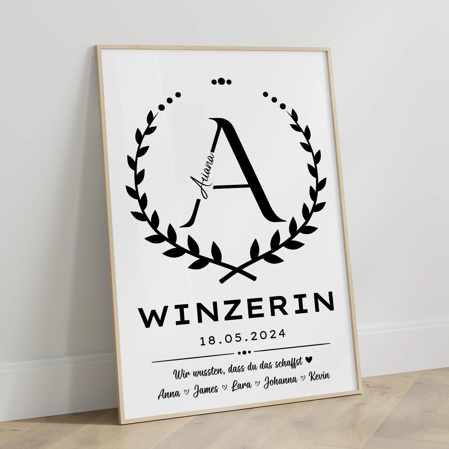 Geschenk Abschluss Ausbildung Winzerin Poster