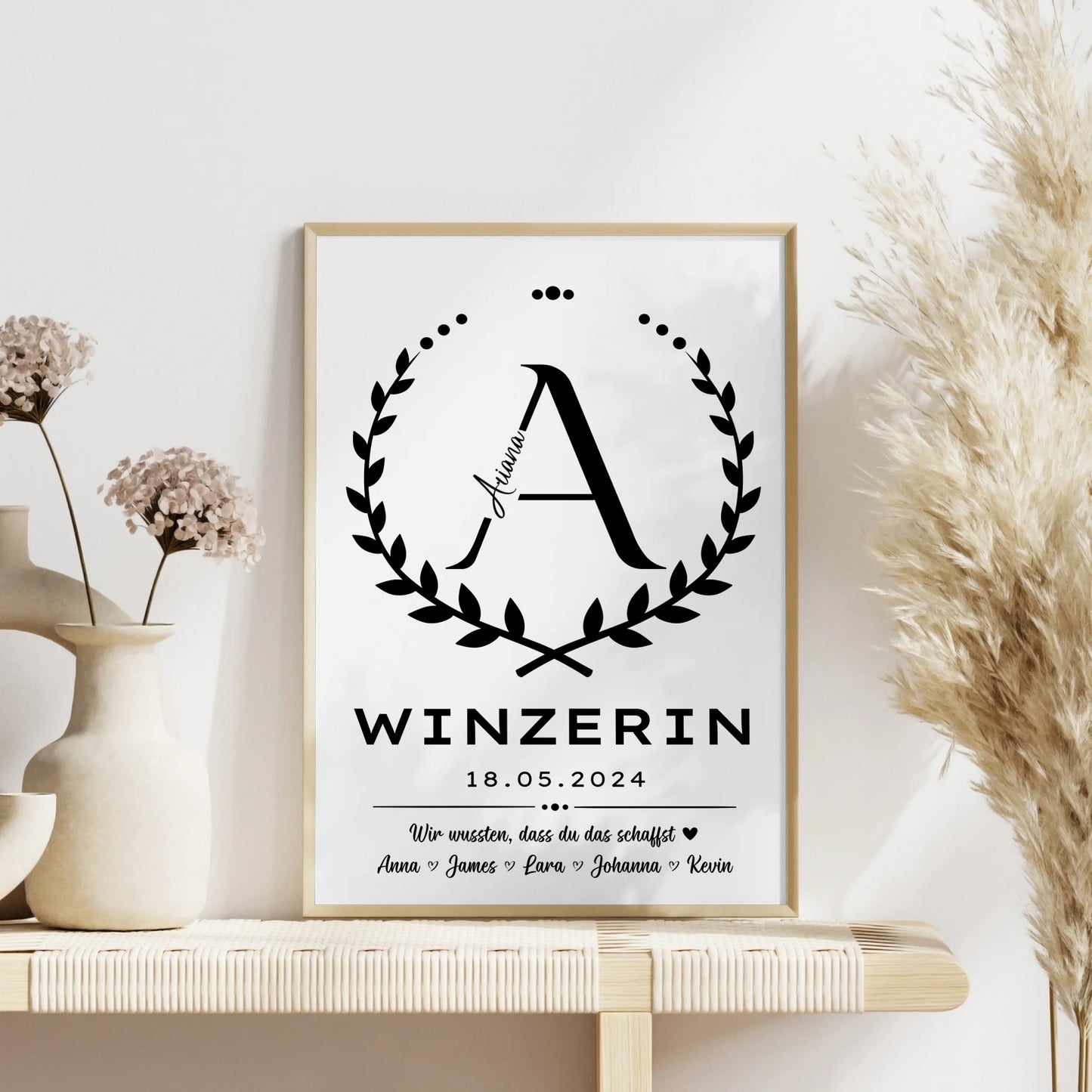 Geschenk Abschluss Ausbildung Winzerin Poster