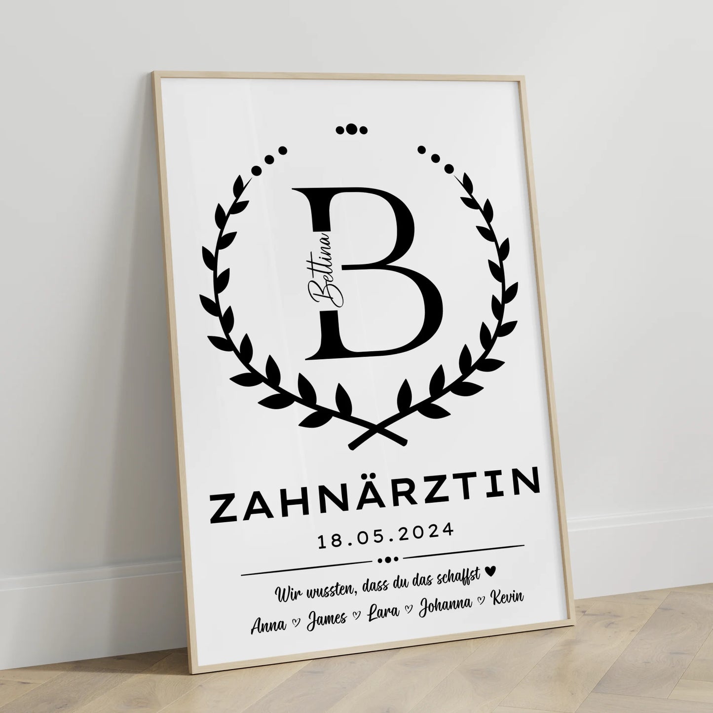 Ausbildungsabschluss Geschenk Poster fuer Zahnaerztin