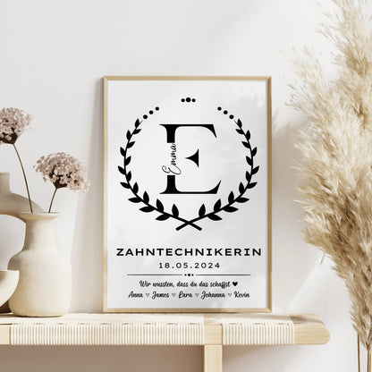 Ausbildungsabschluss Geschenk Zahntechnikerin Poster