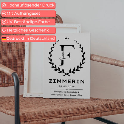 Geschenk Zum Abschluss Ausbildung Zimmerin Leinwand 5