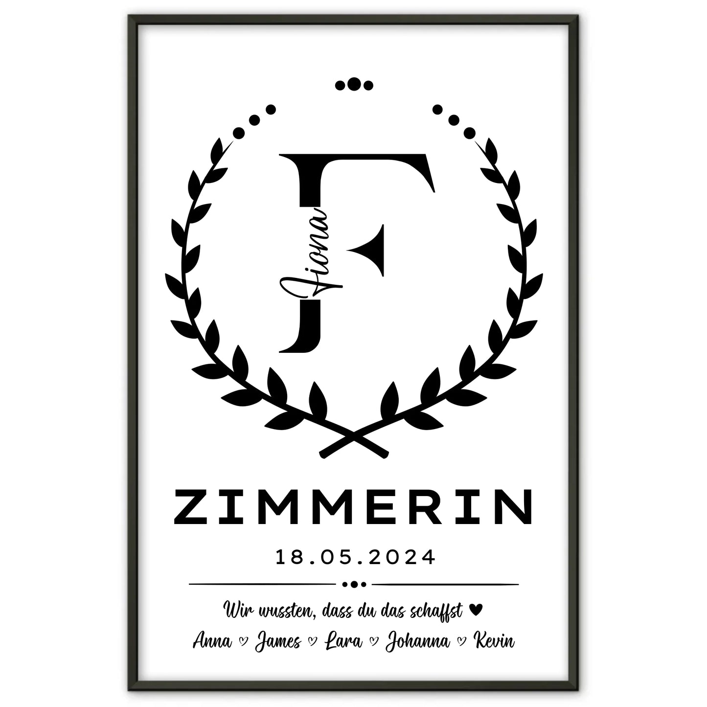 Ideales Geschenk Zum Abschluss Ausbildung Zimmerin Poster