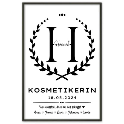 Kosmetikerin Ausbildungsabschluss Geschenk Poster