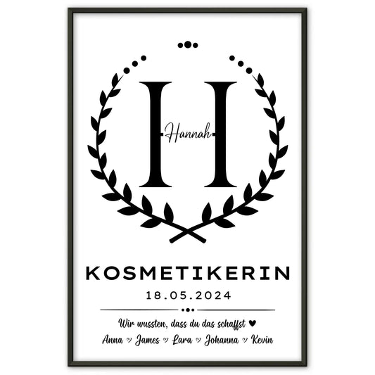 Kosmetikerin Ausbildungsabschluss Geschenk Poster