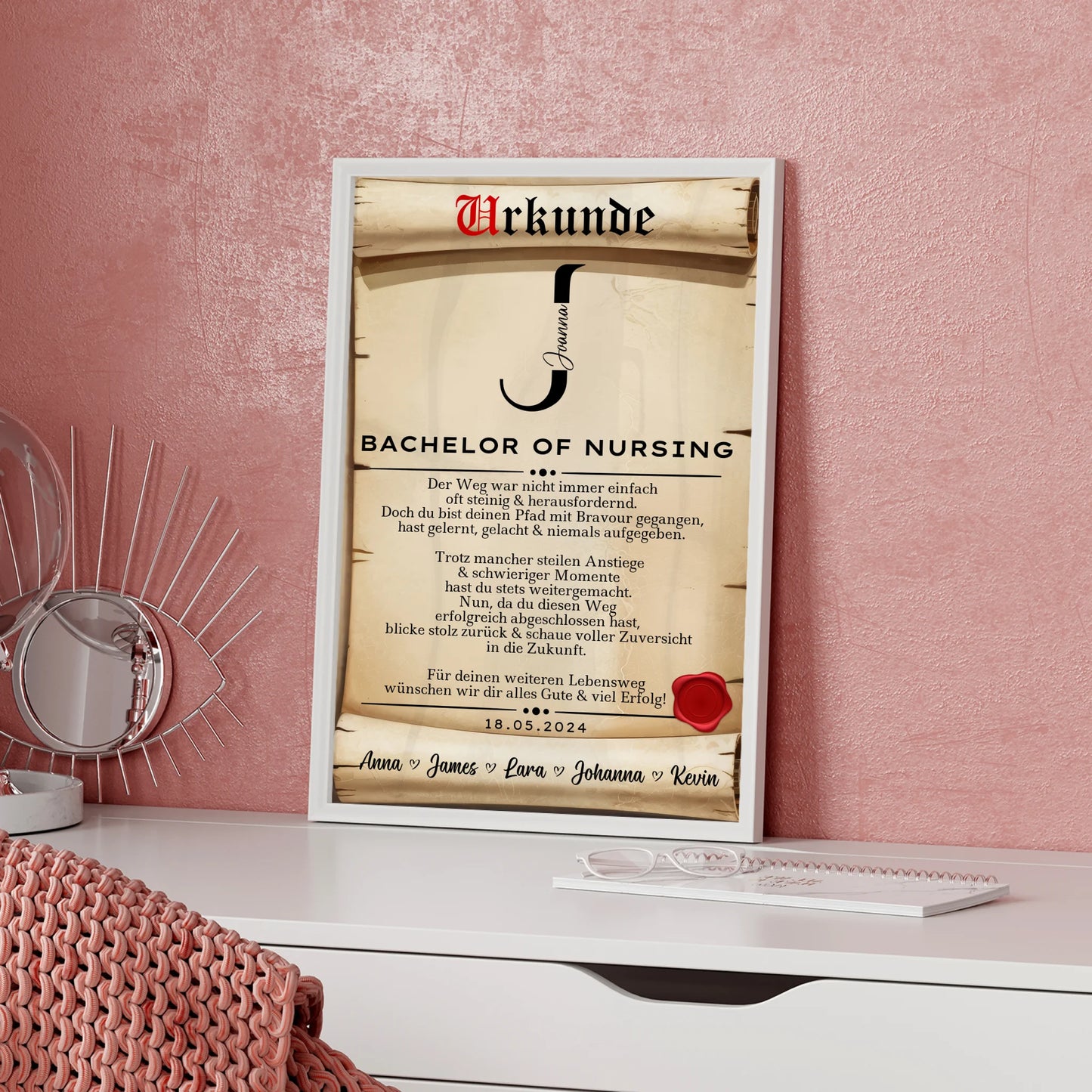 Poster Urkunde Geschenk Zum Bachelor Bachelor Of Nursing