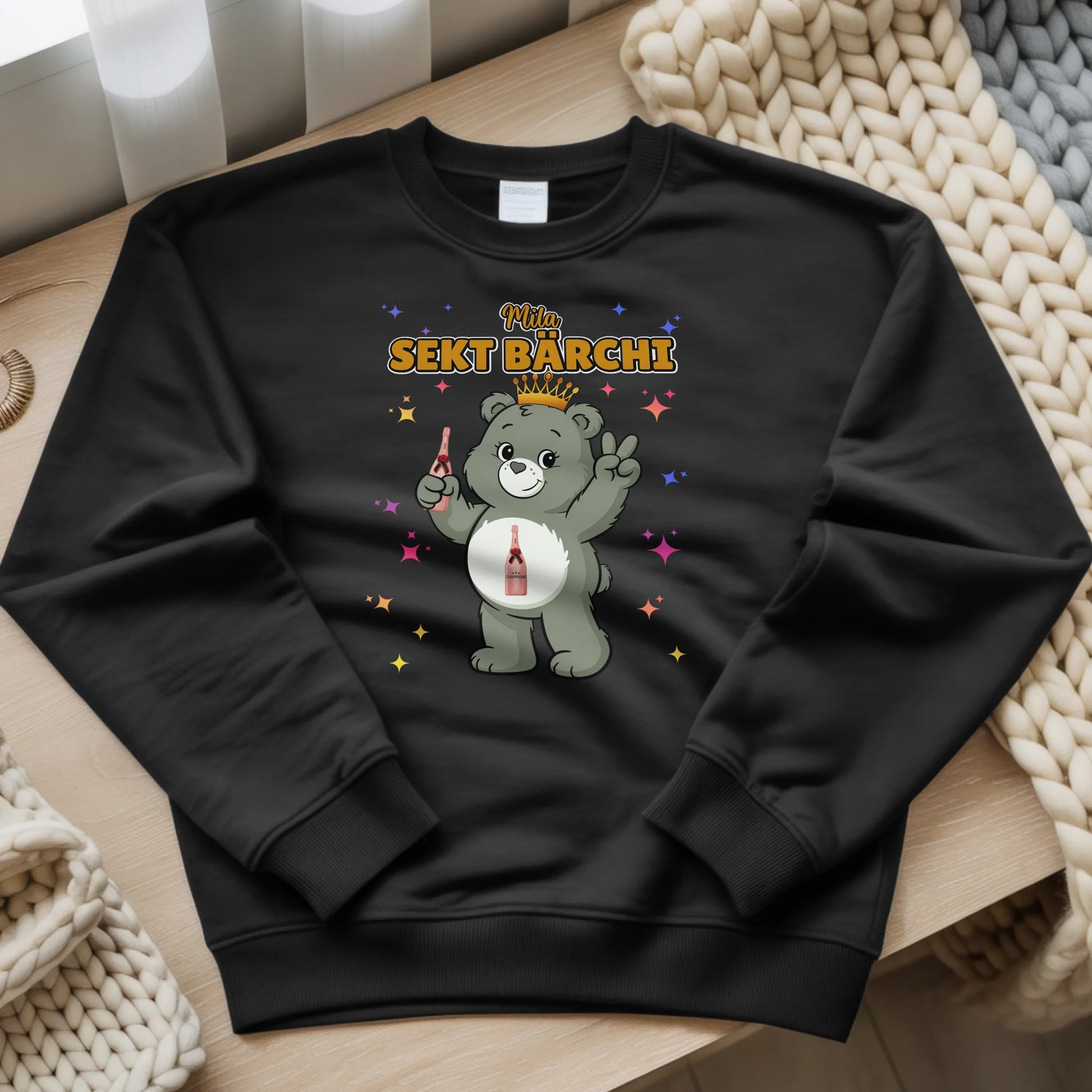 Sweatshirt Saufbärchi Sekt Bärchi Top für den JGA und Party 5