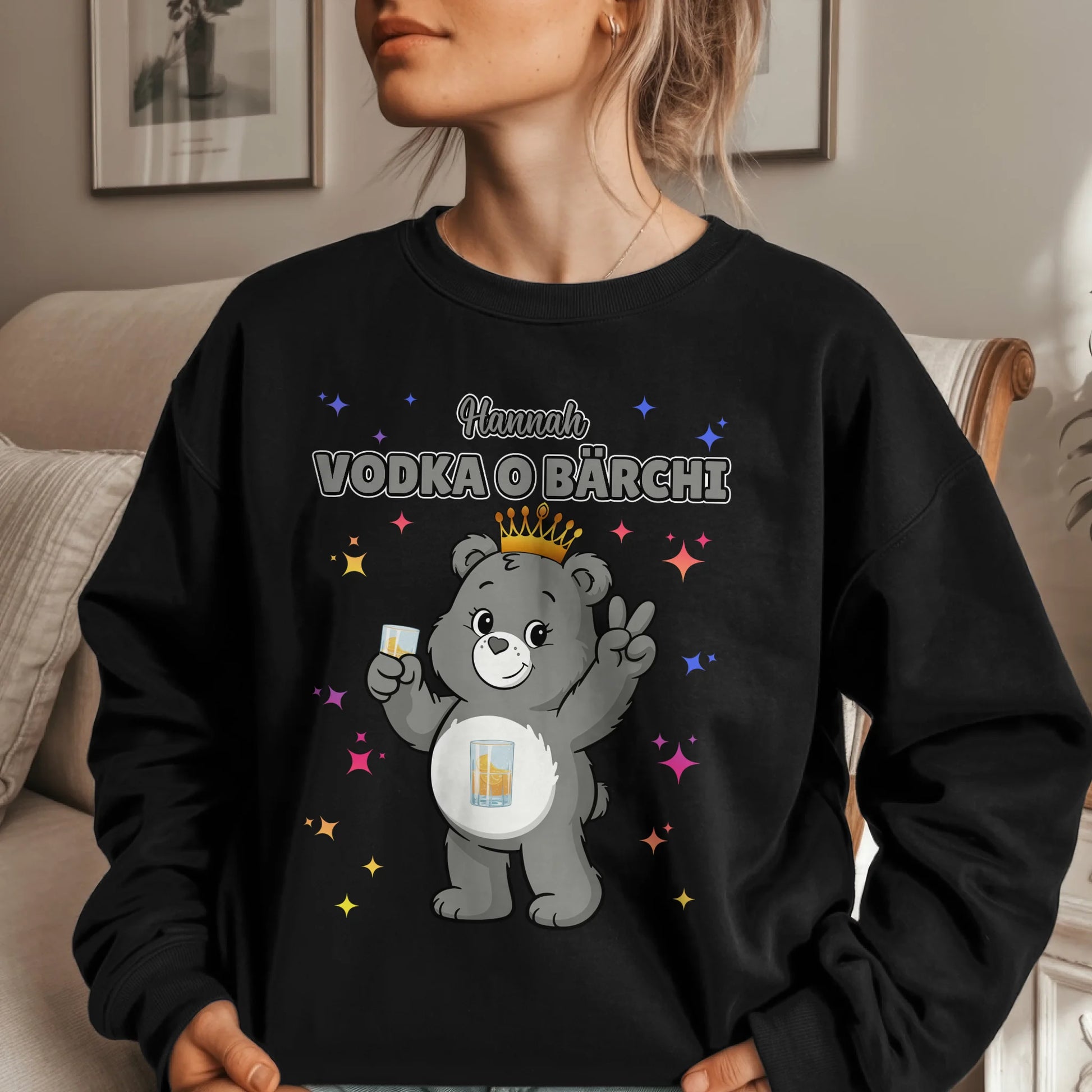 Lustiges Sweatshirt Sauf Bärchi Vodka O Bärchi 1