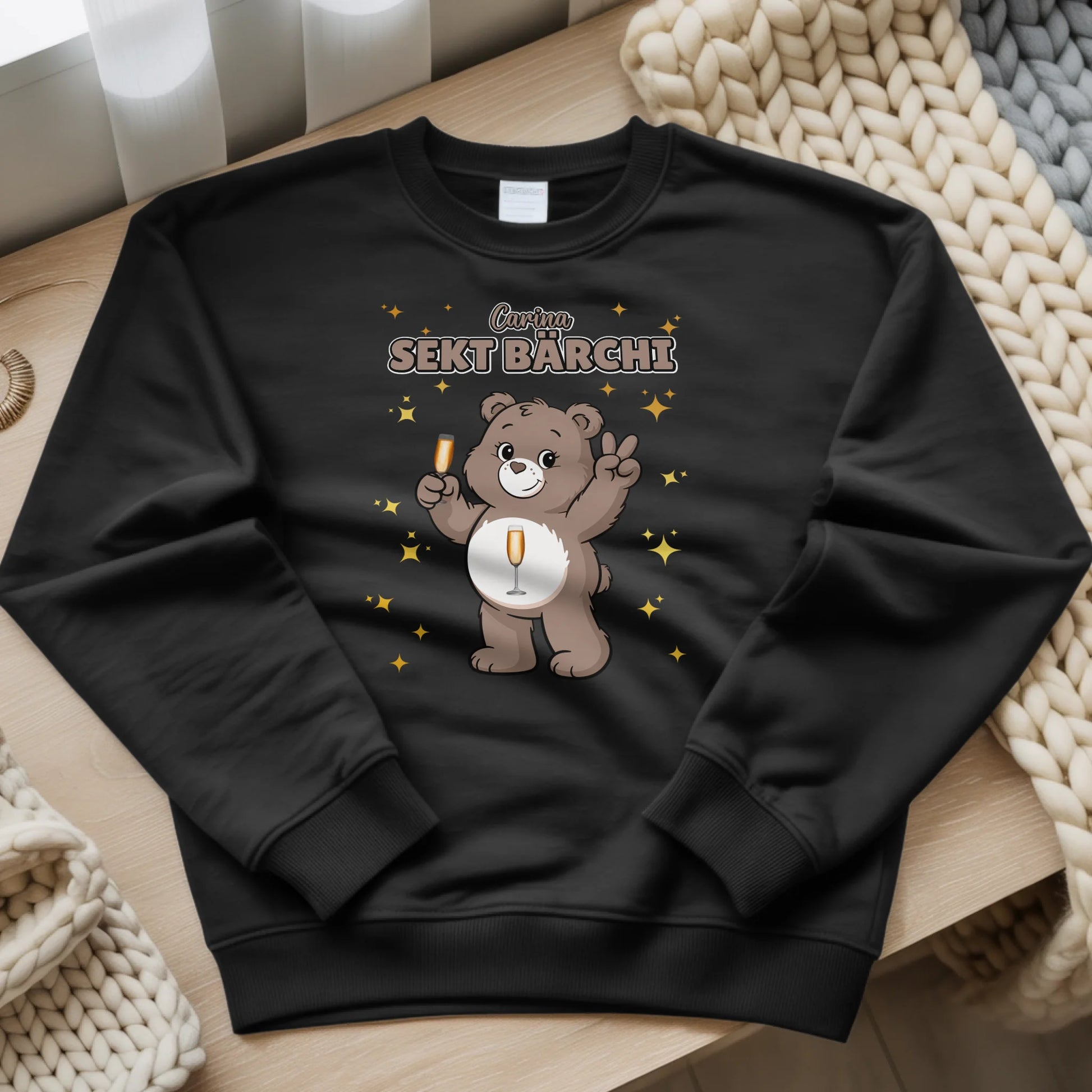 Sweatshirt Saufbärchi Sekt Bärchi Sauf Bärchi Lustiger JGA 5