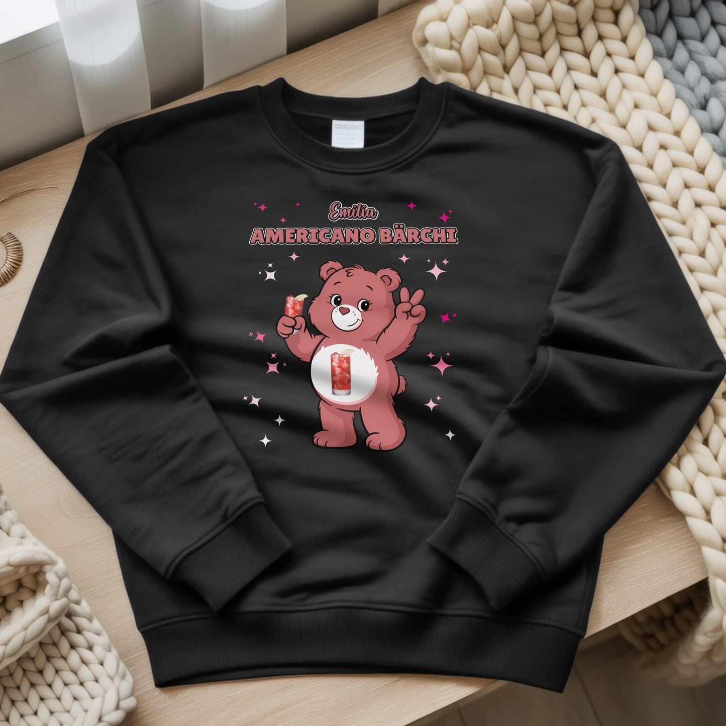 Lustiges Sweatshirt Sauf Bärchi Americano Bärchi 5