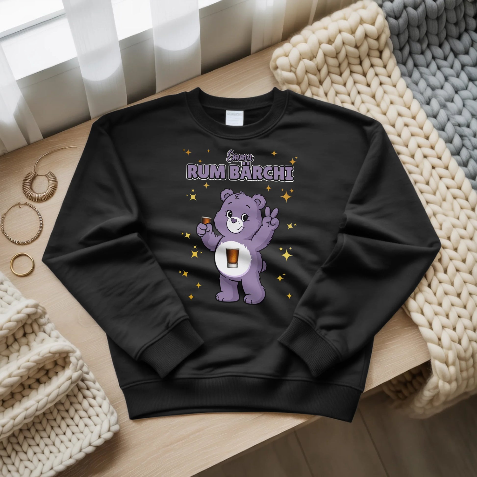 Sweatshirt Saufbärchi Rum Bärchi Sauf Bärchi Lustiges Sweatshirt für JGA 3
