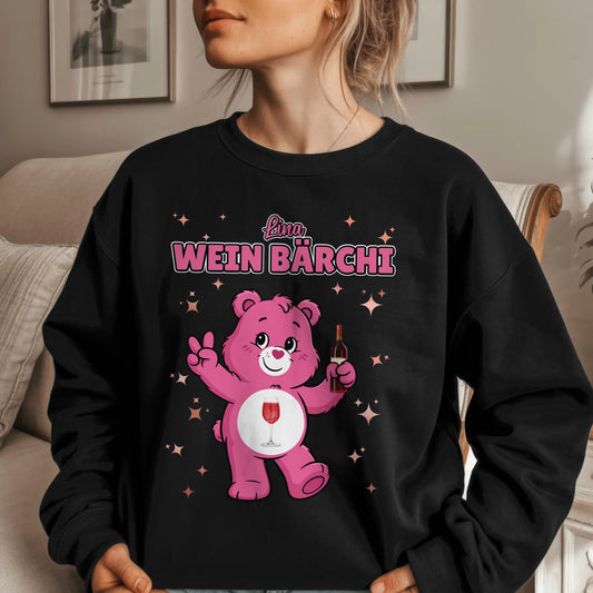 Sweatshirt Sauf Bärchi Wein Bärchi Saufbärchi Lustiges Sweatshirt für JGA 1