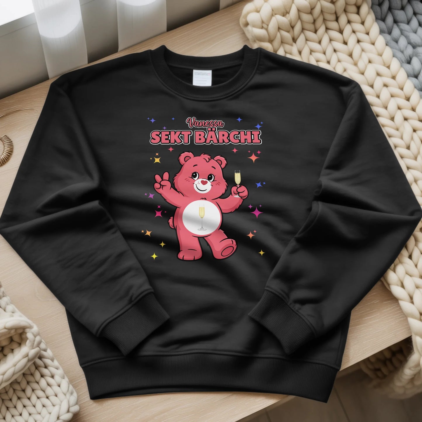 Sweatshirt Saufbärchi Sekt Bärchi perfekt für den JGA und Party 5
