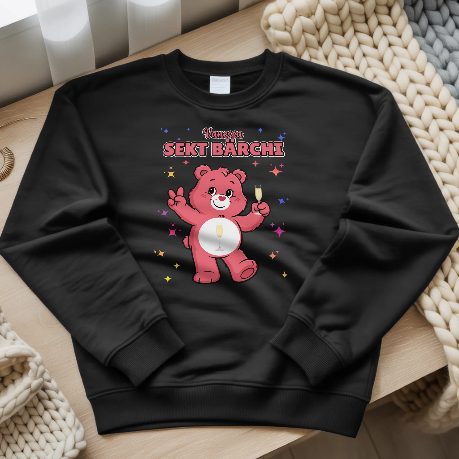 Sweatshirt Saufbärchi Sekt Bärchi perfekt für den JGA und Party 5