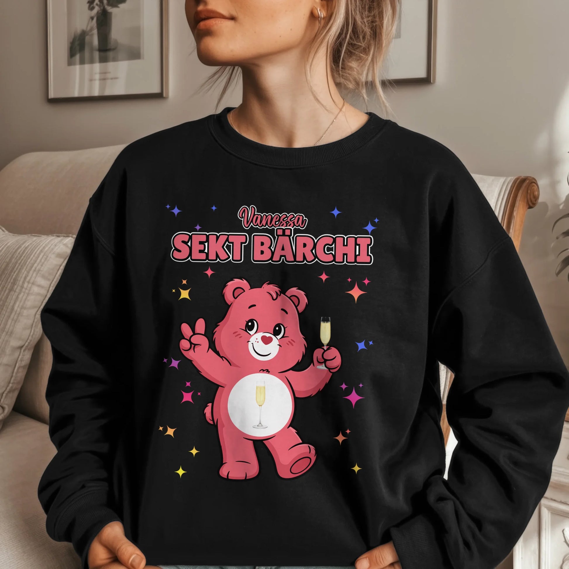 Sweatshirt Saufbärchi Sekt Bärchi perfekt für den JGA und Party 1