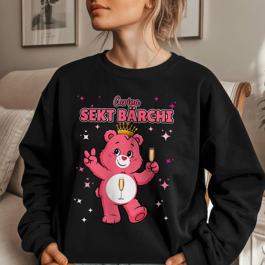 Sweatshirt Saufbärchi Sekt Bärchi Sauf Bärchi Lustiges Sweatshirt für JGA 1
