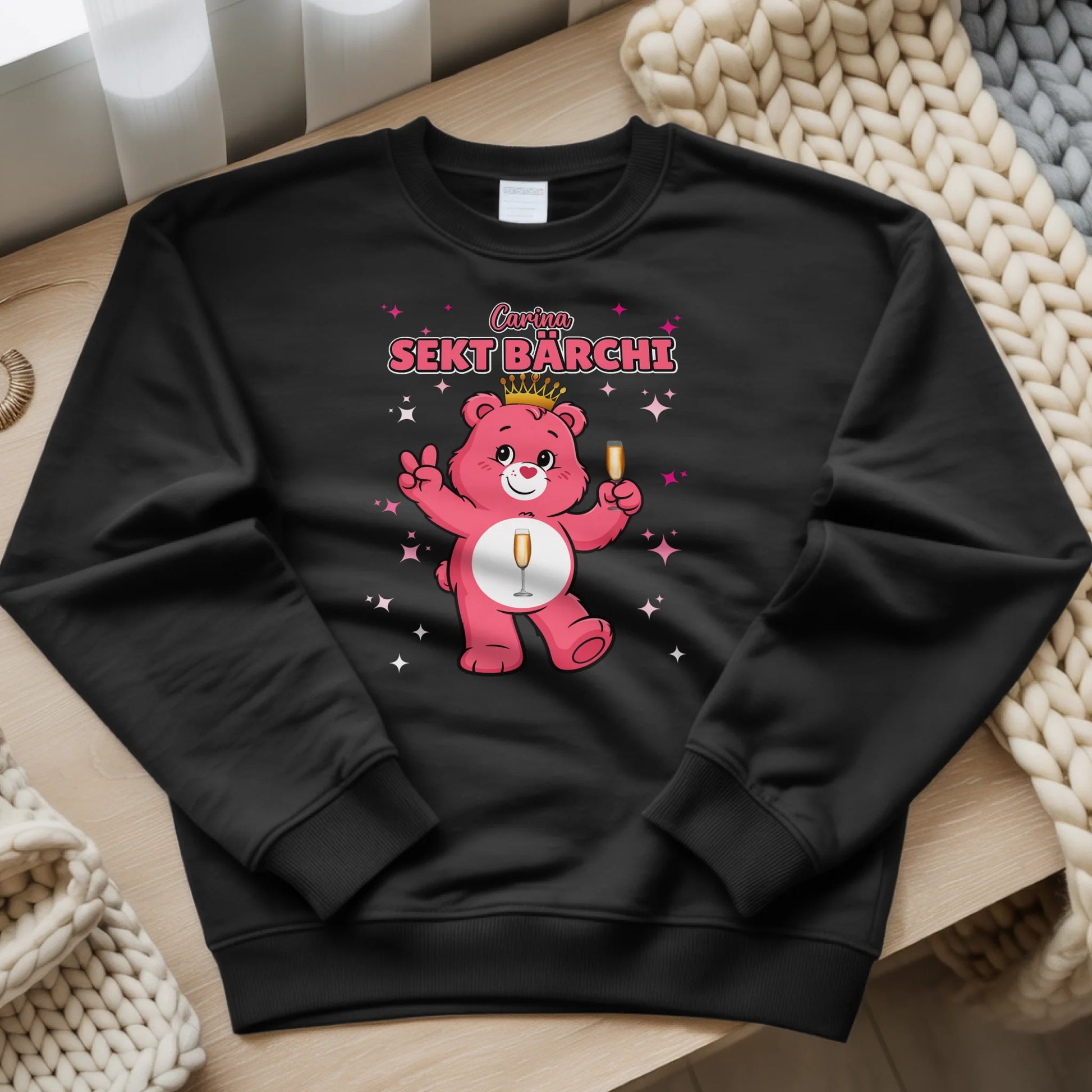 Sweatshirt Saufbärchi Sekt Bärchi Sauf Bärchi Lustiges Sweatshirt für JGA 5