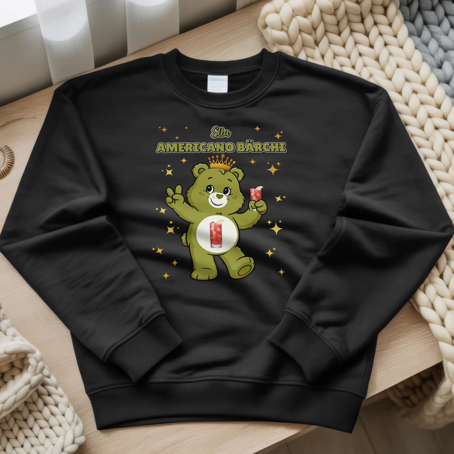 Lustiges Sweatshirt Saufbärchi Americano Bärchi perfekt für den JGA und Party 5